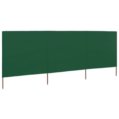 Windscherm 3-panelen 400x160 cm stof groen 2