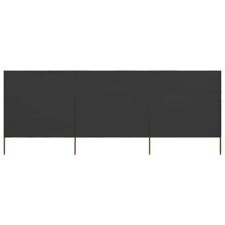 Windscherm 3-panelen 400x160 cm stof antraciet 1