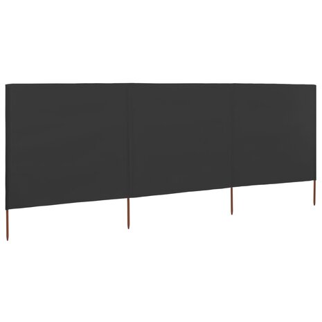 Windscherm 3-panelen 400x160 cm stof antraciet 2