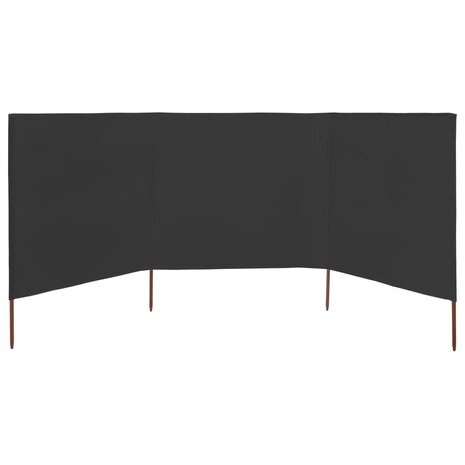 Windscherm 3-panelen 400x160 cm stof antraciet 3