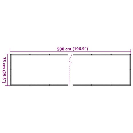 Balkonscherm plantpatroon 500x75 cm PVC groen 6