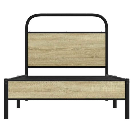 Bedframe zonder matras bewerkt hout sonoma eikenkleur 80x200 cm 5