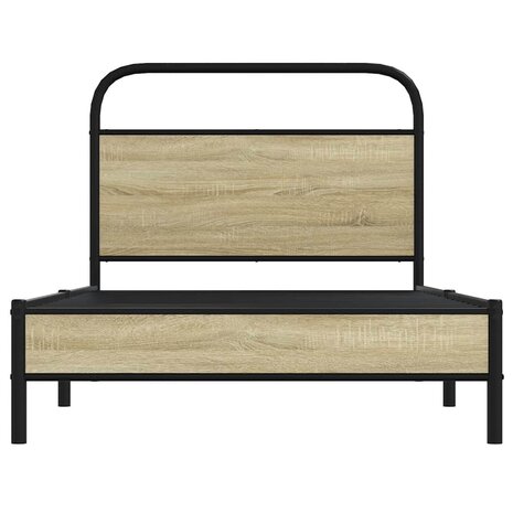 Bedframe zonder matras bewerkt hout sonoma eikenkleur 90x190 cm 5