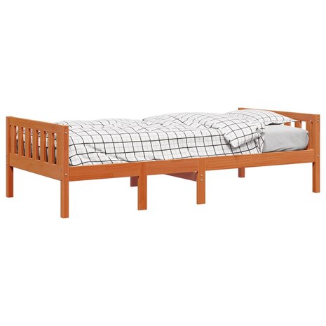 Kinderbed zonder matras massief grenenhout wasbruin 75x190 cm 4
