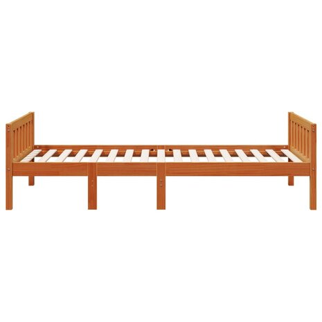 Kinderbed zonder matras massief grenenhout wasbruin 75x190 cm 5