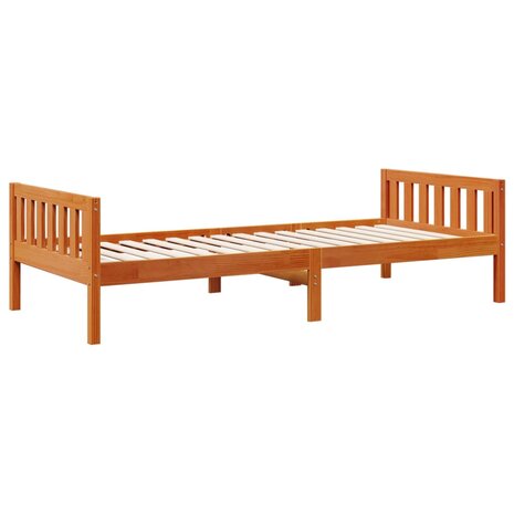 Kinderbed zonder matras massief grenenhout wasbruin 75x190 cm 7