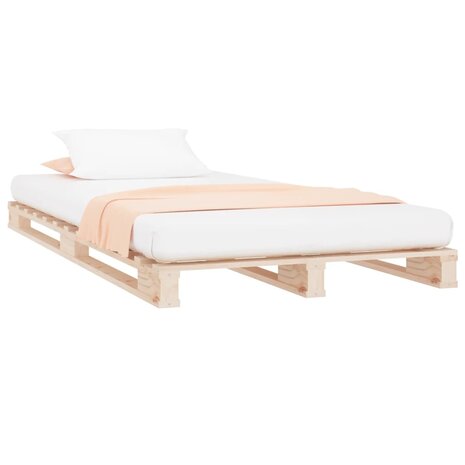 Palletbed massief grenenhout 90x200 cm 3