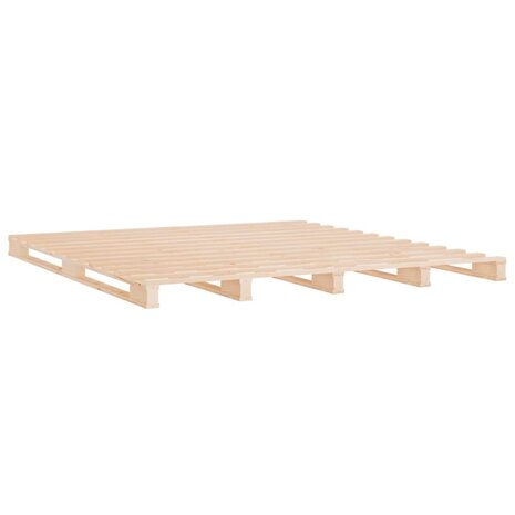 Palletbed massief hout 180x200 cm 4