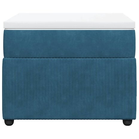 Boxspring met matras fluweel donkerblauw 100x200 cm 4