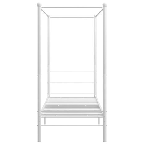 Hemelbedframe metaal wit 100x200 cm 4