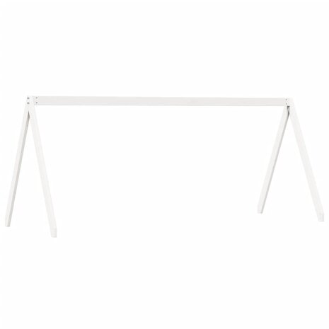 Halfhoogslaper met ladder en bedhuis grenenhout wit 90x190 cm 6