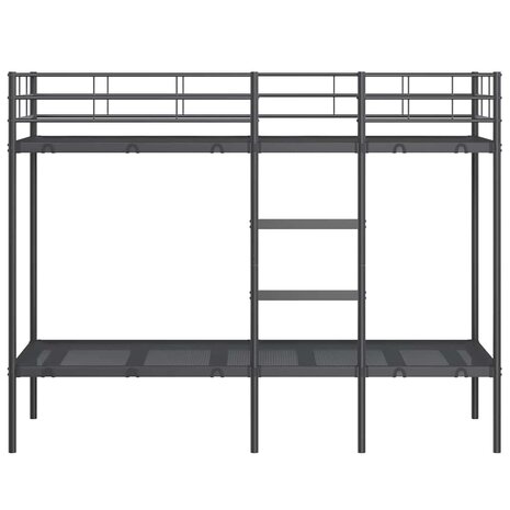 Stapelbed zonder matras 80x200 cm staal zwart 5