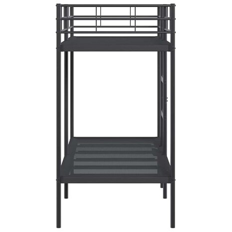 Stapelbed zonder matras 80x200 cm staal zwart 6