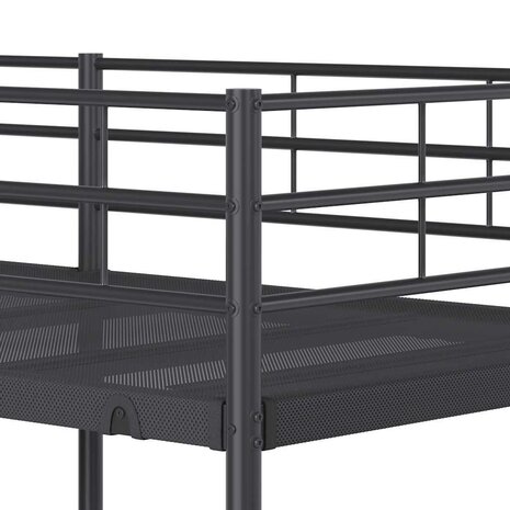 Stapelbed zonder matras 90x190 cm staal zwart 8