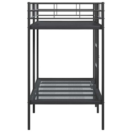 Stapelbed zonder matras 90x200 cm staal zwart 6