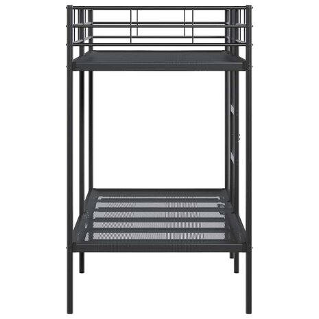 Stapelbed zonder matras 100x190 cm staal zwart 6