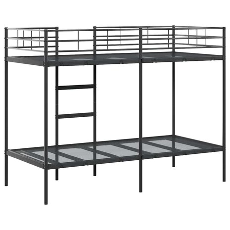 Stapelbed zonder matras 100x190 cm staal zwart 7