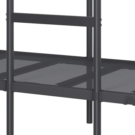 Stapelbed zonder matras 100x190 cm staal zwart 9