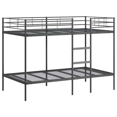 Stapelbed zonder matras 107x203 cm staal zwart 2