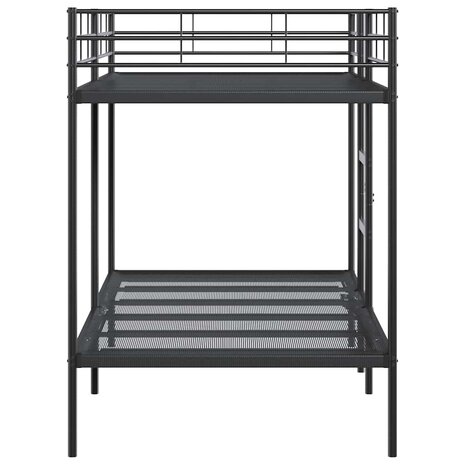 Stapelbed zonder matras 107x203 cm staal zwart 6