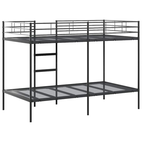 Stapelbed zonder matras 107x203 cm staal zwart 7
