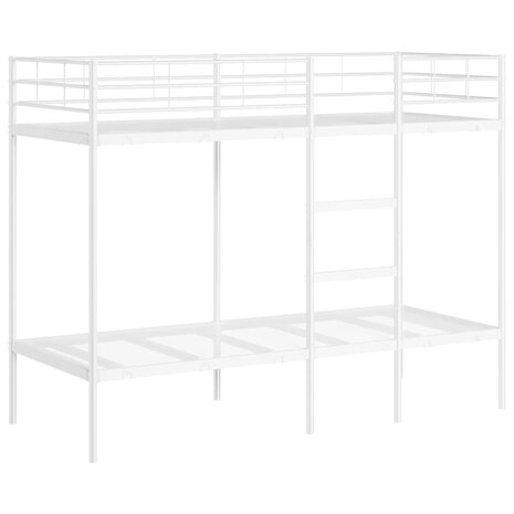 Stapelbed zonder matras 75x190 cm staal wit 2