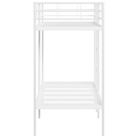 Stapelbed zonder matras 75x190 cm staal wit 6