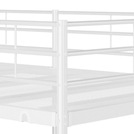 Stapelbed zonder matras 75x190 cm staal wit 8