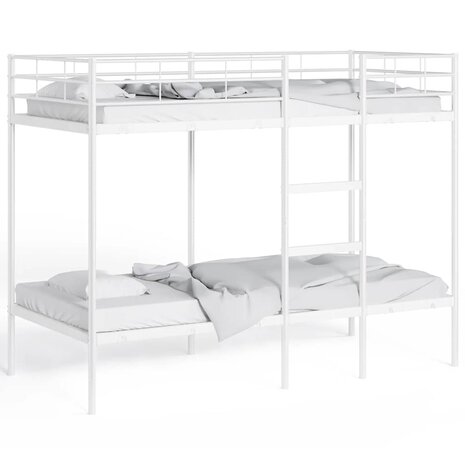 Stapelbed zonder matras 80x200 cm staal wit 4