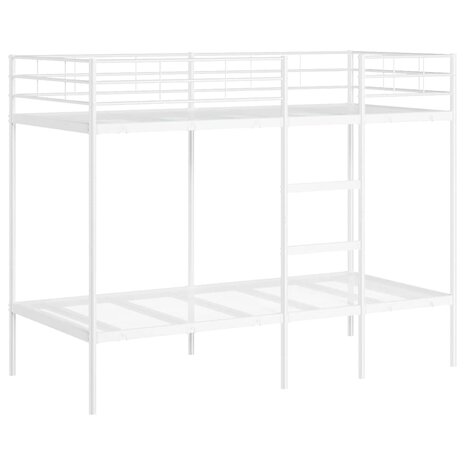 Stapelbed zonder matras 90x200 cm staal wit 2