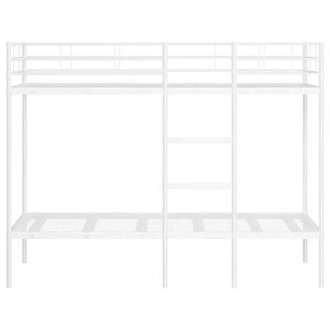 Stapelbed zonder matras 90x200 cm staal wit 5