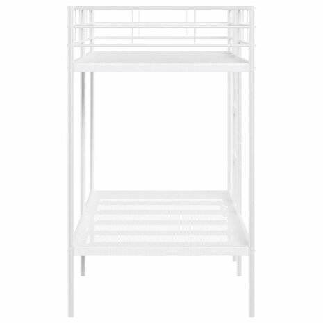 Stapelbed zonder matras 90x200 cm staal wit 6