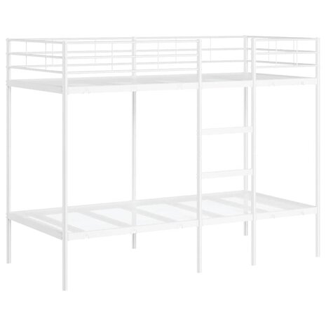 Stapelbed zonder matras 100x190 cm staal wit 2