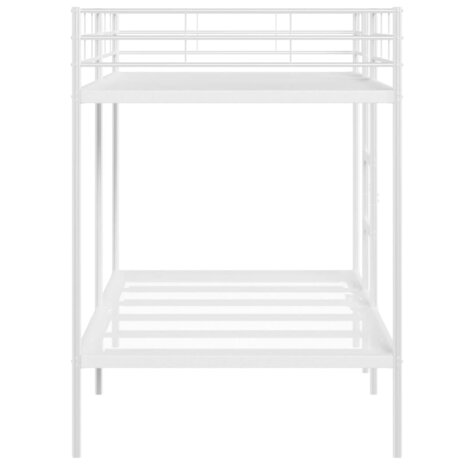 Stapelbed zonder matras 100x200 cm staal wit 6