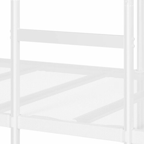 Stapelbed zonder matras 100x200 cm staal wit 9