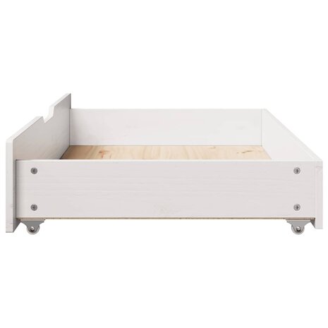 Bedlades 2 st 90x55x17 cm massief grenenhout wit 5