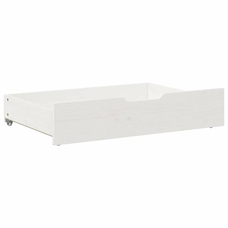 Bedlades 2 st 85x55x17 cm massief grenenhout wit 4