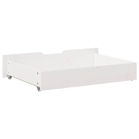 Bedlades 2 st 85x55x17 cm massief grenenhout wit 6