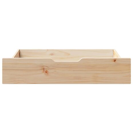 Bedlades 2 st met wieltjes 80x55x17 cm massief grenenhout 3