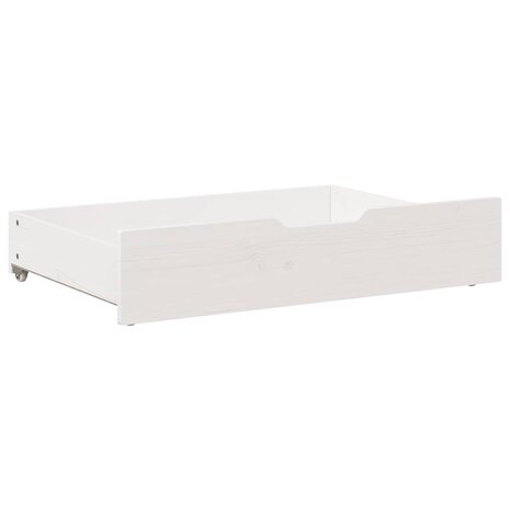 Bedlades 2 st 80x55x17 cm massief grenenhout wit 4