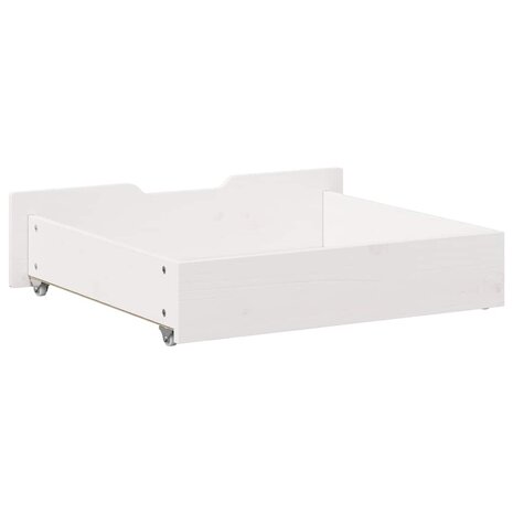 Bedlades 2 st 75x55x17 cm massief grenenhout wit 6
