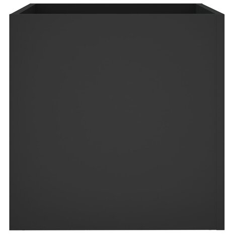 Plantenbak 40x40x40 cm bewerkt hout zwart 5