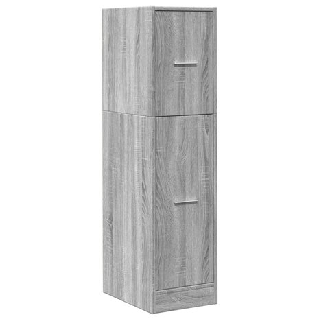 Apothekerskast 30x41x118 cm bewerkt hout grijs sonoma eiken 3