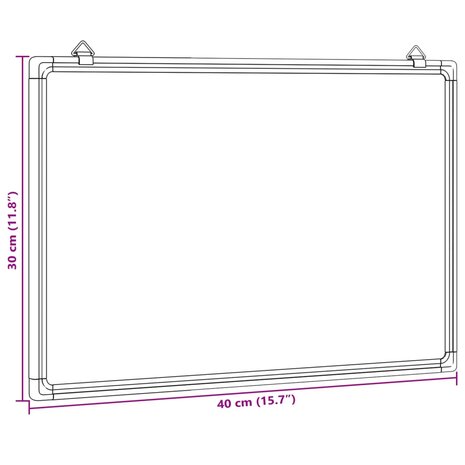 Whiteboard magnetisch 40x30x1,7 cm aluminium 6