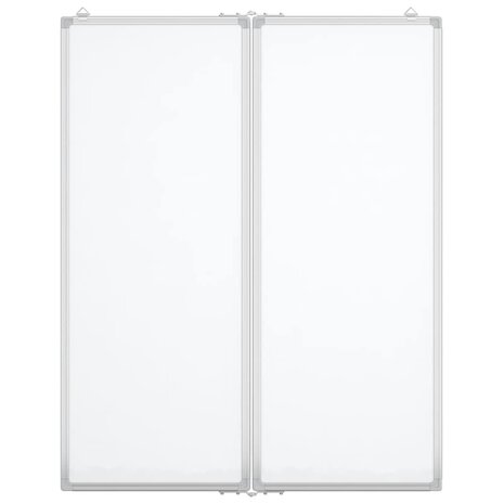 Whiteboard magnetisch inklapbaar 80x100x1,7 cm aluminium 3