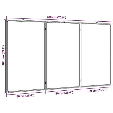 Whiteboard magnetisch inklapbaar 180x100x1,7 cm aluminium 7
