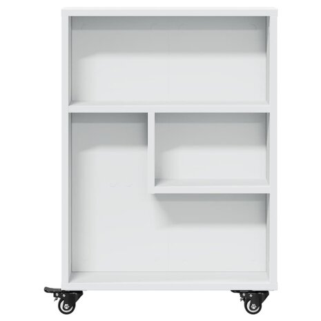 Opbergtrolley smal 48x13x68 cm bewerkt hout wit 4