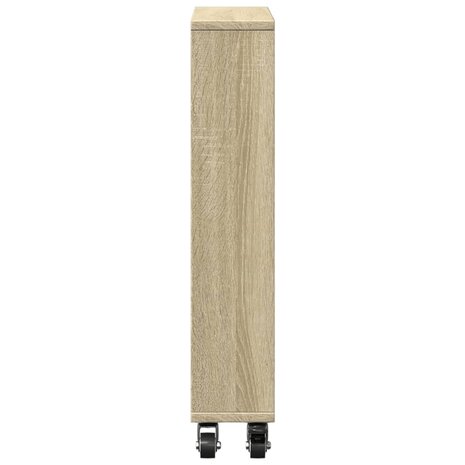 Opbergtrolley smal 48x13x68 cm bewerkt hout sonoma eikenkleurig 5