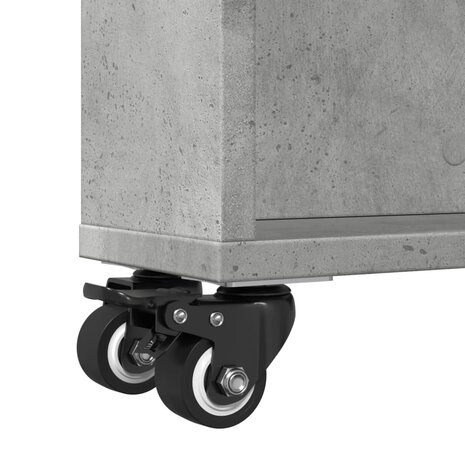 Opbergtrolley smal 48x13x68 cm bewerkt hout betongrijs 8