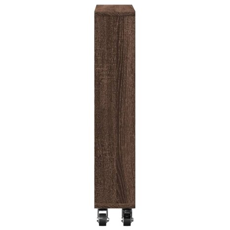 Opbergtrolley smal 48x13x68 cm bewerkt hout bruin eikenkleurig 5